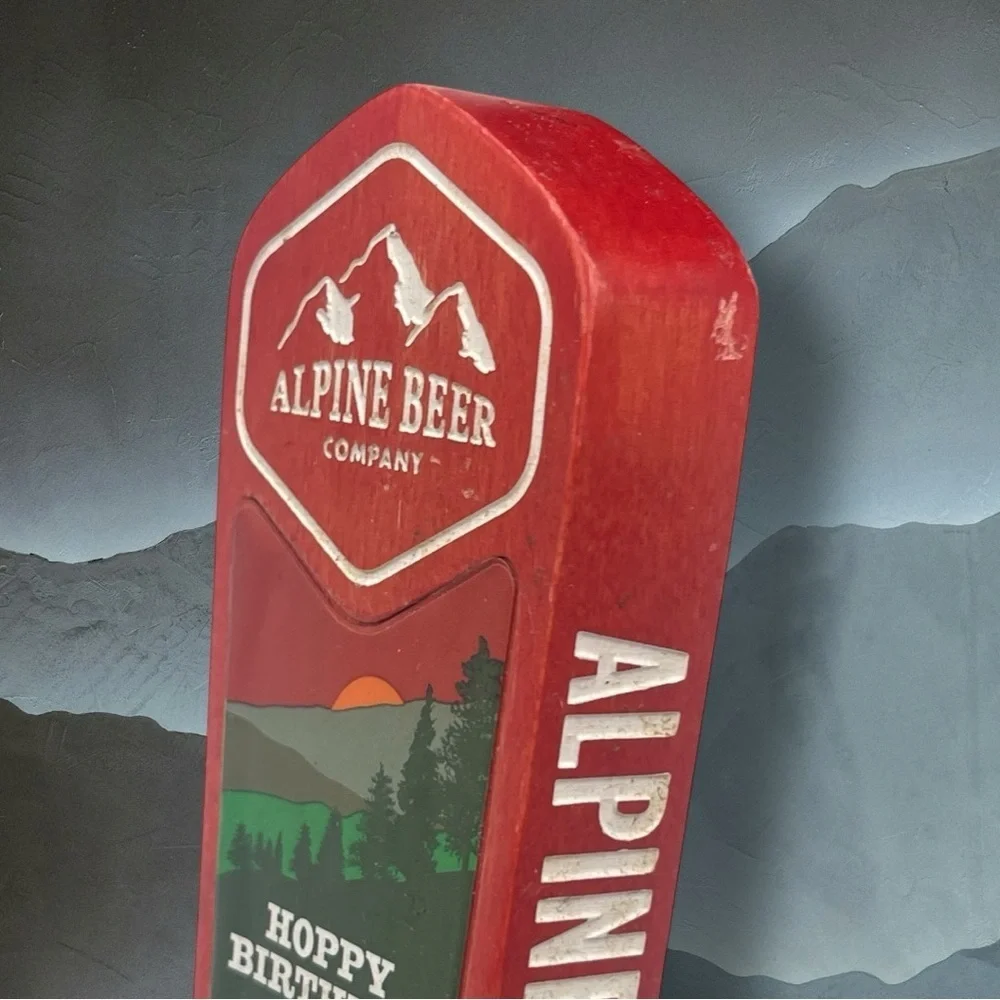 Alpine Beer Company Hoppy Birthday Pale Ale Beer Tap Handle Breweriana